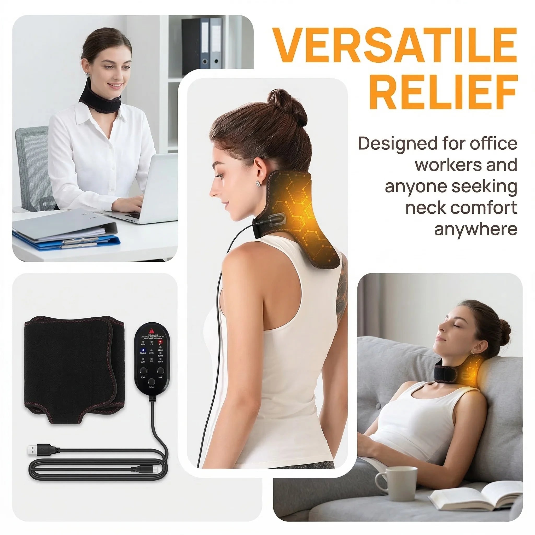 Tourmaline Self-heating Neck Belt Neck Support Massager 1Pcs Protection Spontaneous Heating Belt Health Care Dropship