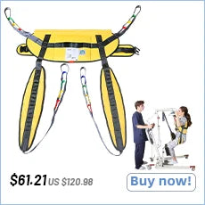 Ehucon Sit to Stand Lift Sling Divided Leg Design Leg Straps and Back Support,Transfer Sling for Elderly Mobility Aid 500lbs