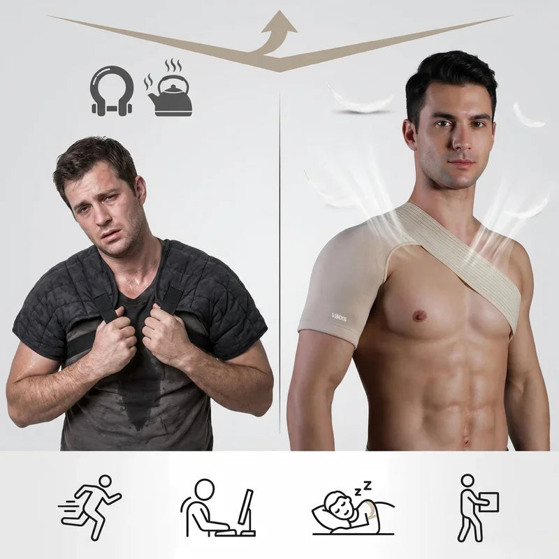 Adjustable Neoprene Shoulder Support Brace Breathable Shoulder Strap Pain Relief Injury Recovery Shoulder Protector ForMen Women