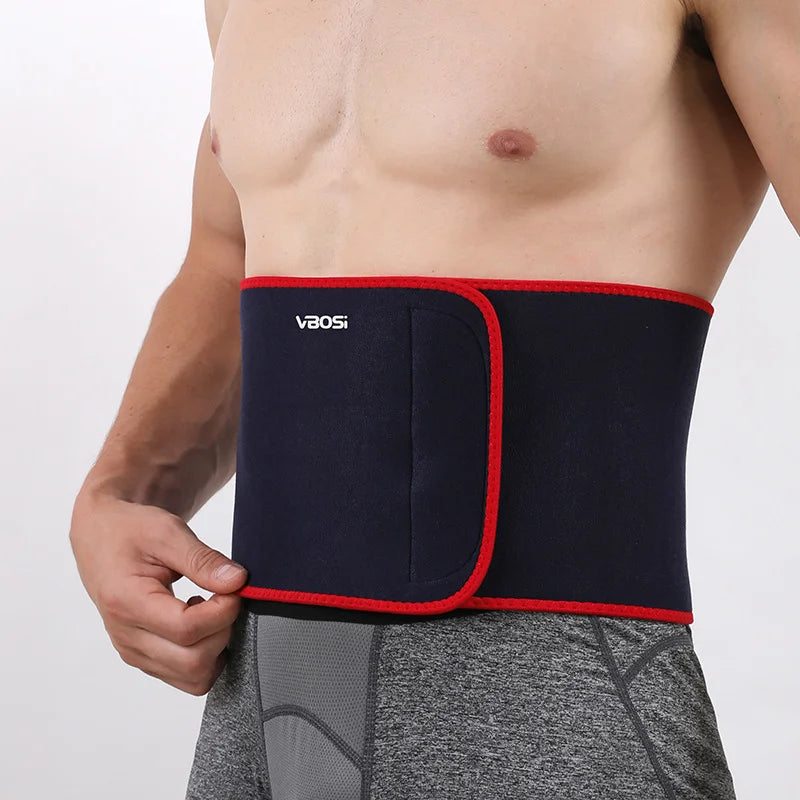 VBOSI Adjustable Waist Trainer Sweat Belt for Men Women, Lumbar Support Waist Trimmer for Gym & Sports