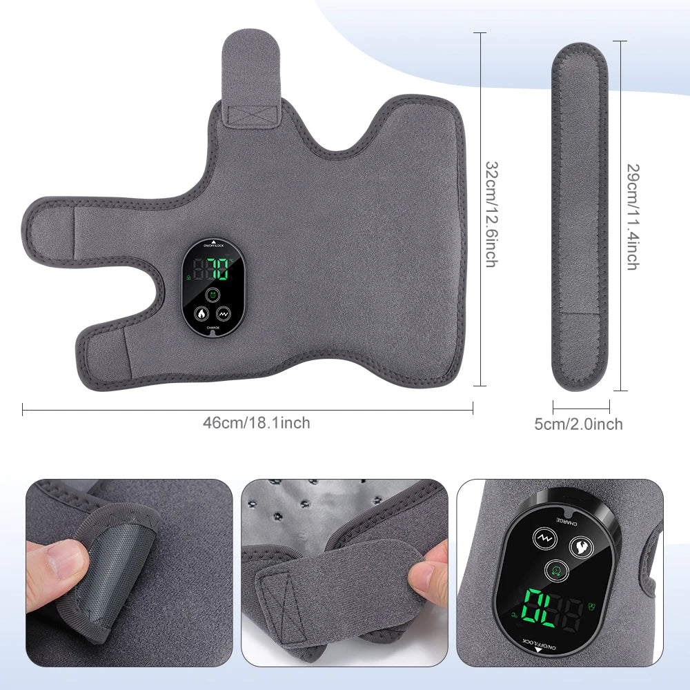 Dual Motor Foot Heat Massager 6 Levels Heating 3 Vibration Massage Foot and Ankle Joint Hot Compress Protection Support Tool