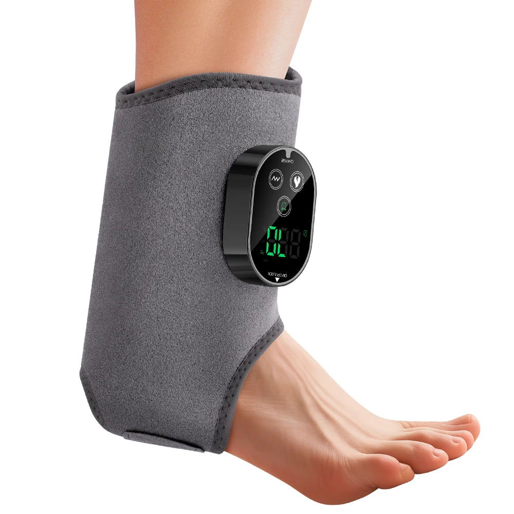 Dual Motor Foot Heat Massager 6 Levels Heating 3 Vibration Massage Foot and Ankle Joint Hot Compress Protection Support Tool