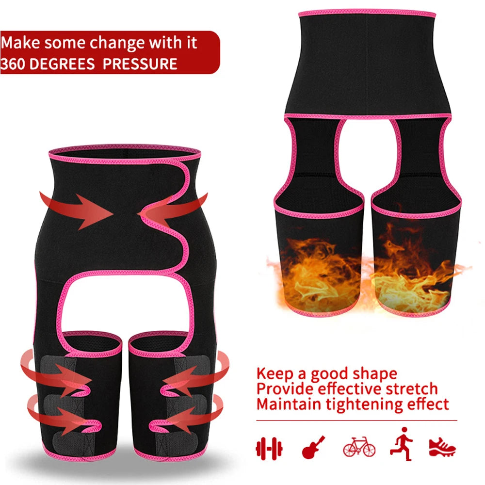1 Piece Neoprene Slim Thigh Trimmer Leg Shapers Slimming Belt Waist Trainer Sweat Shapewear Fat Burning Compress Belt for Women
