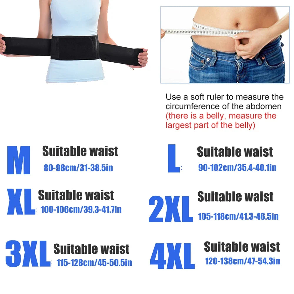 Thermal Magnetic Kidney Belt, Tourmaline Self-Heating Waist Brace - Pain Relief for Sciatica & Lower Back, Improve Kidney Health
