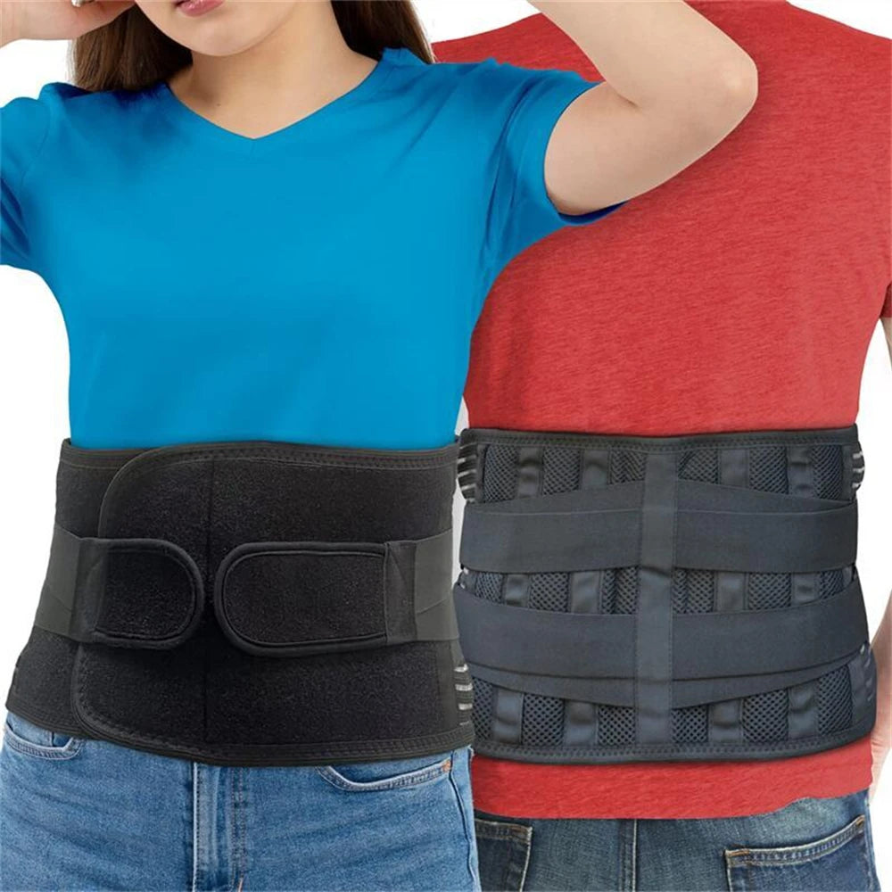Lower Back Brace with 6 Stays Anti-skid Orthopedic Lumbar Support Breathable Waist Support Belt for Men Women Gym Pain Relief