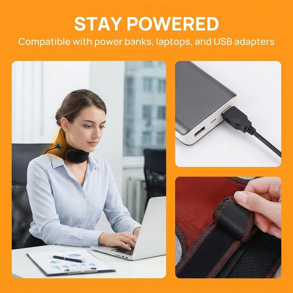 Home Use USB Heating Neck Support Neck Warm Sleeve Maintenance Hot Compress Neck Support Neck Brace Dropshipping Parental Gift