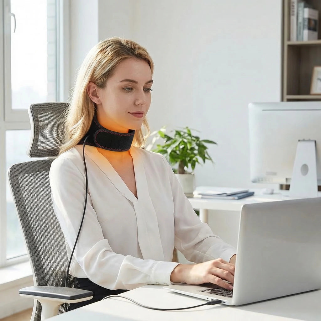 Home Use USB Heating Neck Support Neck Warm Sleeve Maintenance Hot Compress Neck Support Neck Brace Dropshipping Parental Gift