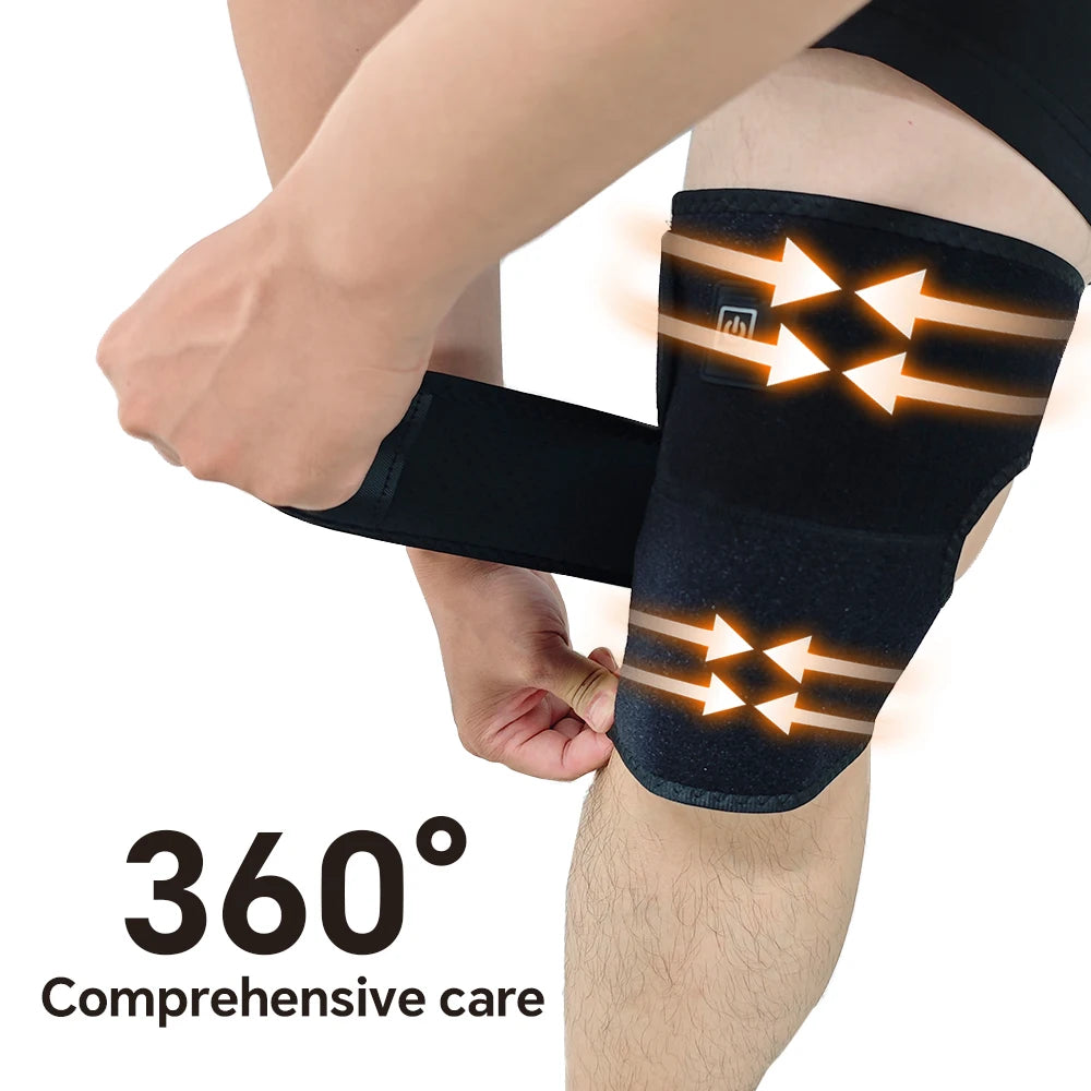 Electric Heated Knee Brace with 3 Heat Levels for Knees, Elbows, Knee Warmer Wrap for Knee Pressure Relief, Men & Women All Use