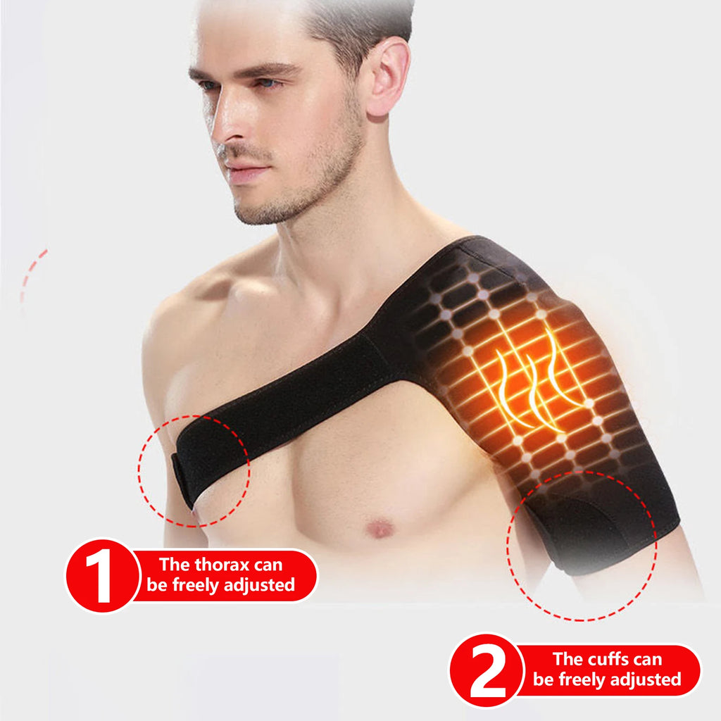 Adjustable Self-heating Shoulder Massager Brace Cervical Pain Relief Muscle Relaxation Pads For Joint Pain Relief Physiotherapy