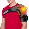 Adjustable Heating Vibration Shoulder Brace Support, Electric Heating Pad for Shoulder, Left and Right Shoulder Massager Warming