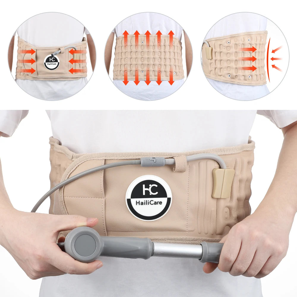 Inflatable Waist Belt Massager Adjustable Decompression Back Belt Lumbar Support Waist Air Traction Brace Waist Massage Belts