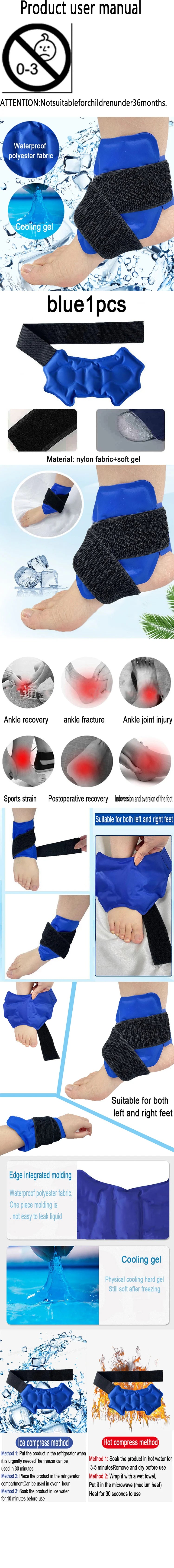 Ankle Ice Pack Adjustable For Injuires Hot Cold Ankle Support For Pain Relief Sprains 360° Wrap Design Freezable Reusab health