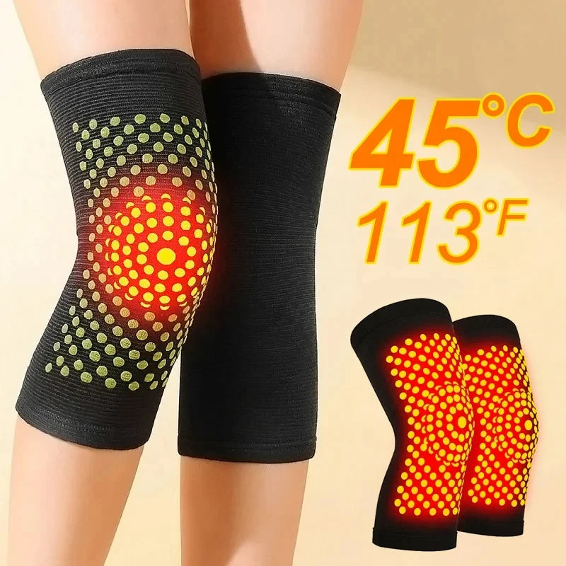 1Pair New Self Heating Knee Braces Sleeve Tourmaline Knee Support Far Infrared Keep Warm Knee Pads