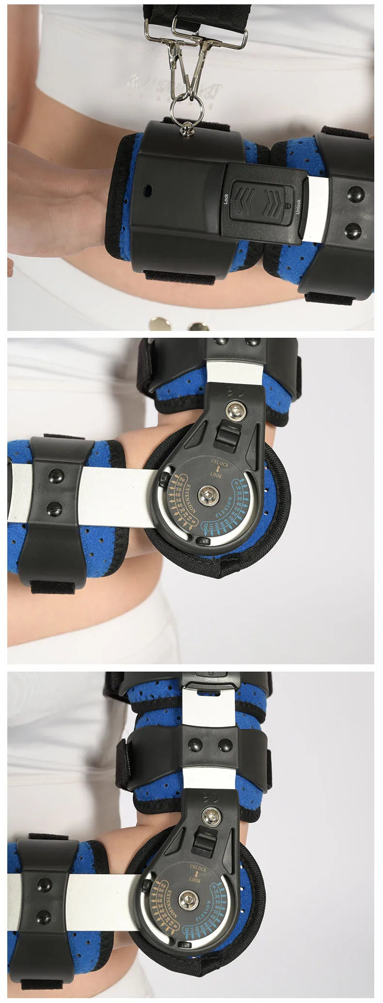 Adjustable Elbow Brace Hinged ROM Elbow Brace Post OP Elbow Brace Arm Injury Recovery Lightweight And Breathable