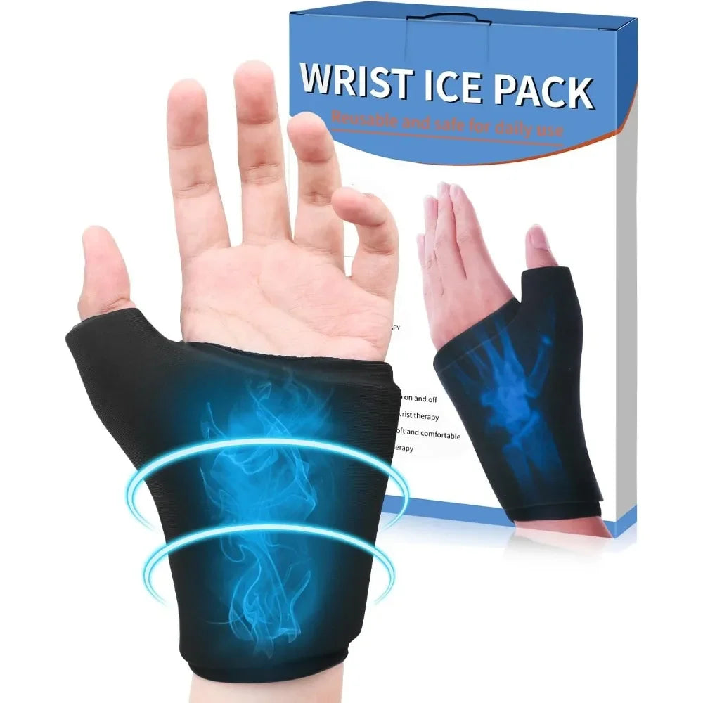Wrist Solid Gel Ice Packs Hot Cold Hand and Thumb Compression Sleeve Wrap Reusable Soft Gel Glove