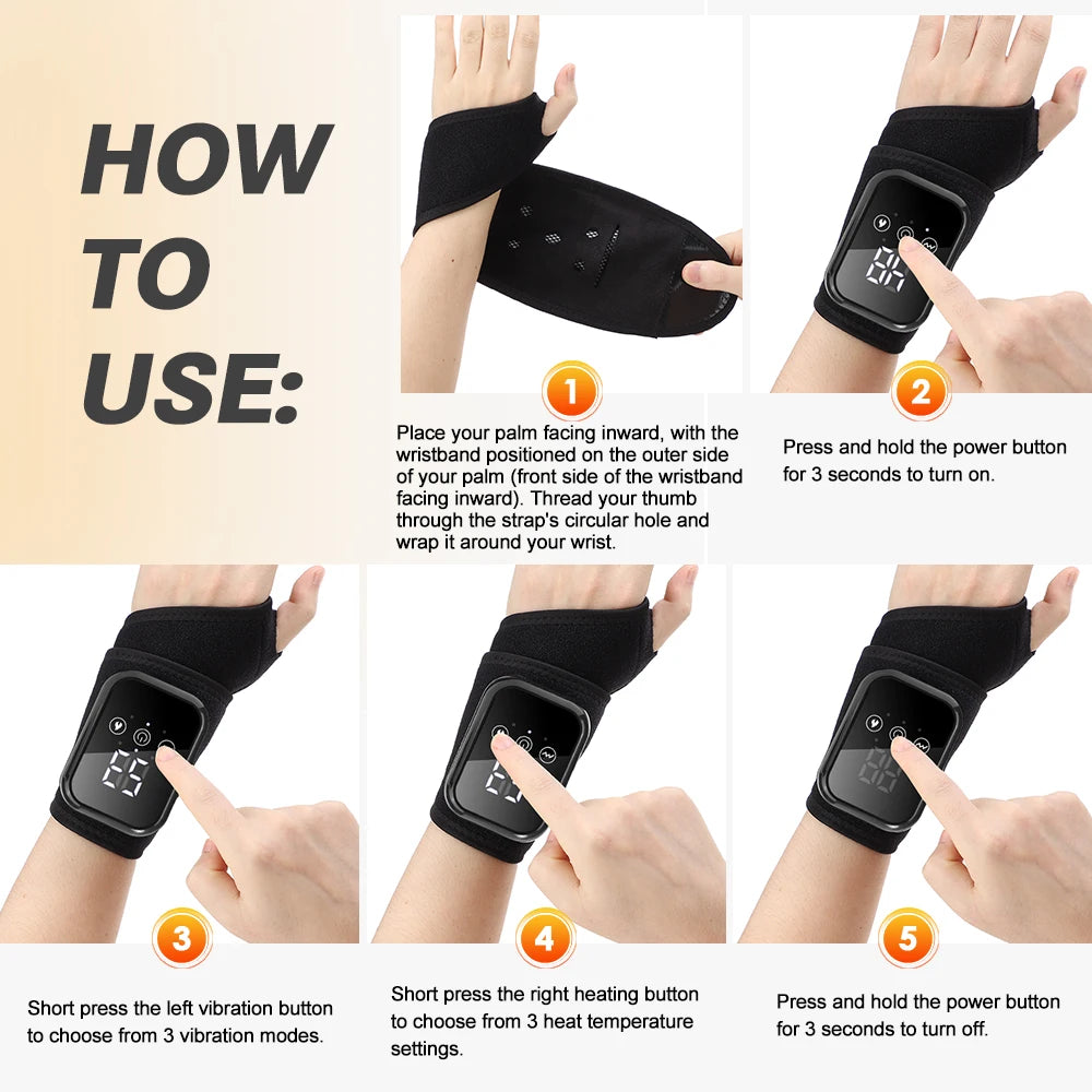 Electric Foot Ankle Massager with Heat Vibration Ankle Heating Pad for Achilles Tendonitis Plantar Fasciitis Hand Wrist Massager