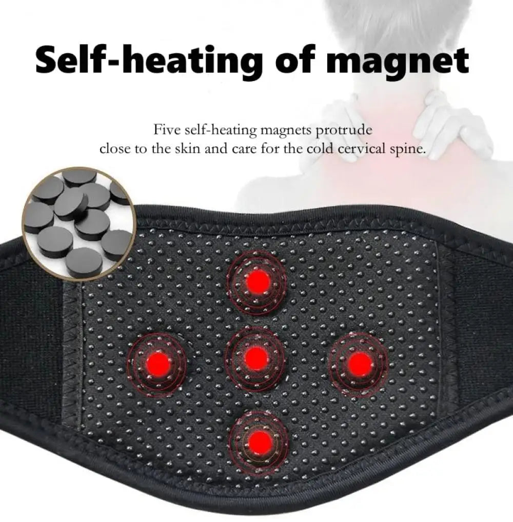 Self-Heating Neck Support Braces for Neck Pain Relief Stiffness 360 Degree Protection Adjustable Velcro Magnetic Therapy Belt