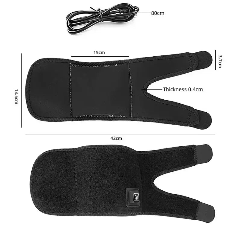 2/1PCS Electric Heated Knee Massager Brace Adjustable 3 Gear Temperature Elbow Protector Hot Compress Shoulder Protective Belt