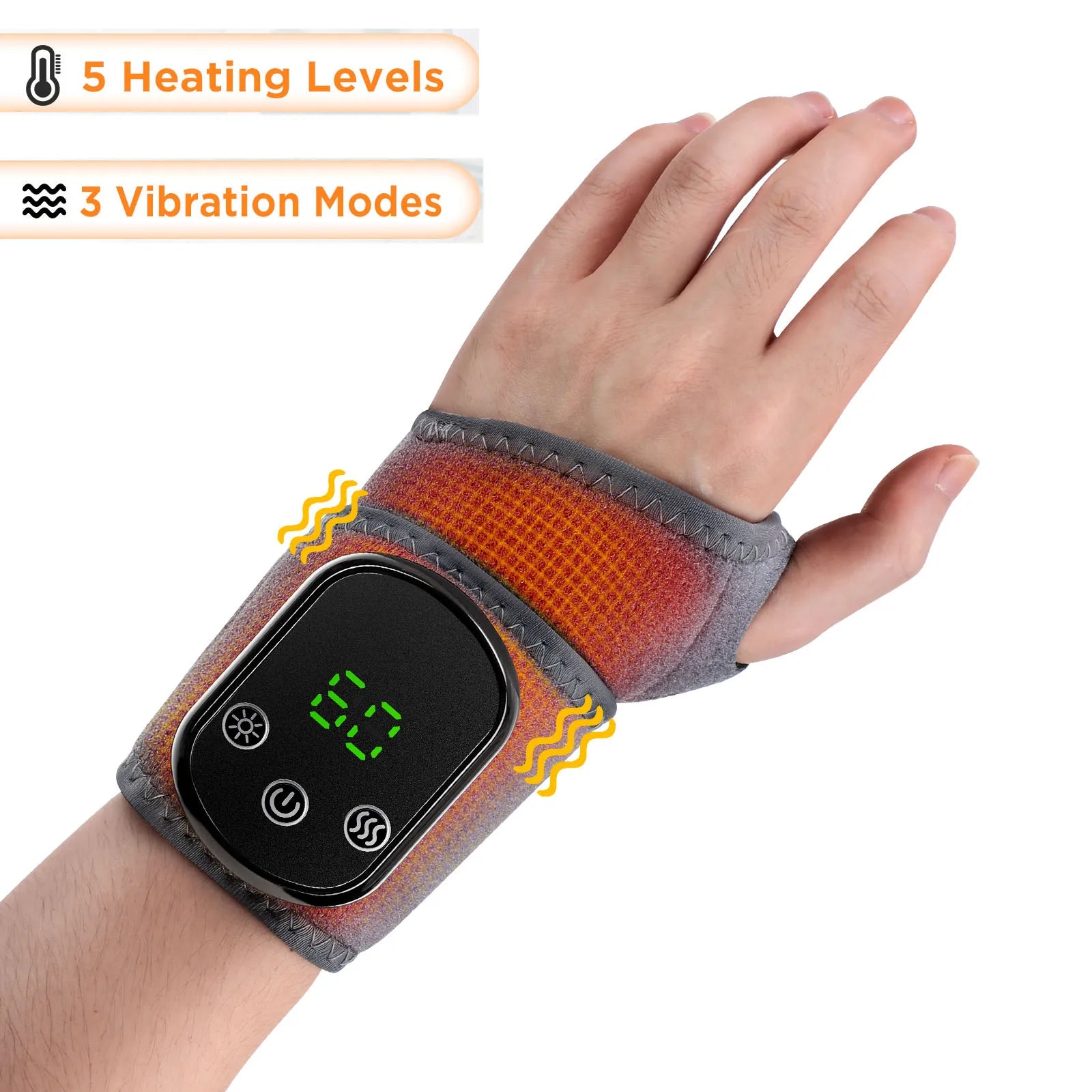 Electric Heating Wrist Guard Vibration Massage Hot Compress Wrist Brace Ankle Wrap Hand Foot Protector Rechargeable Wristband