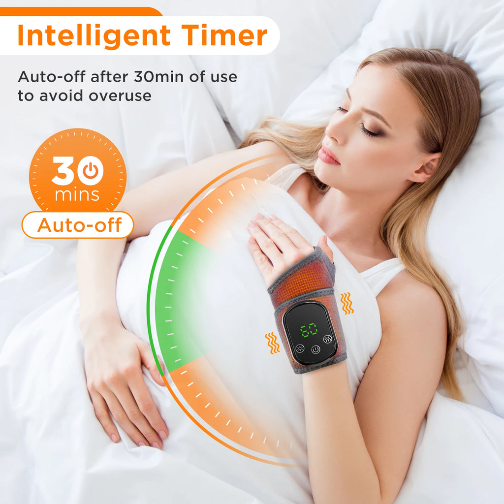 Electric Foot Ankle Massager with Heat Vibration Ankle Heating Pad for Achilles Tendonitis Plantar Fasciitis Hand Wrist Massager
