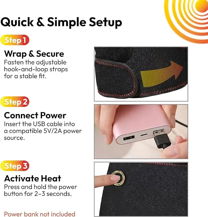 Electric Heating Cordless Heated Massage for Hip Sciatica Pain Relief Hip Heating Pad Support Brace with Hot Physical Therapy