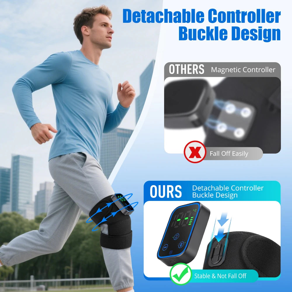 3 in 1 Cordless Thermal Knee Pad Knee Shoulder Massager Vibration Leg Arm Joint Brace Muscle Relax Joint Brace Muscle Relaxation
