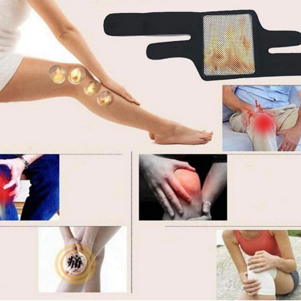 1 Pair Self Heating Knee Braces Sleeve Tourmaline Heated Knee Support Warm Knee Pads Patella Protect Sleeves Electric Heat Pad