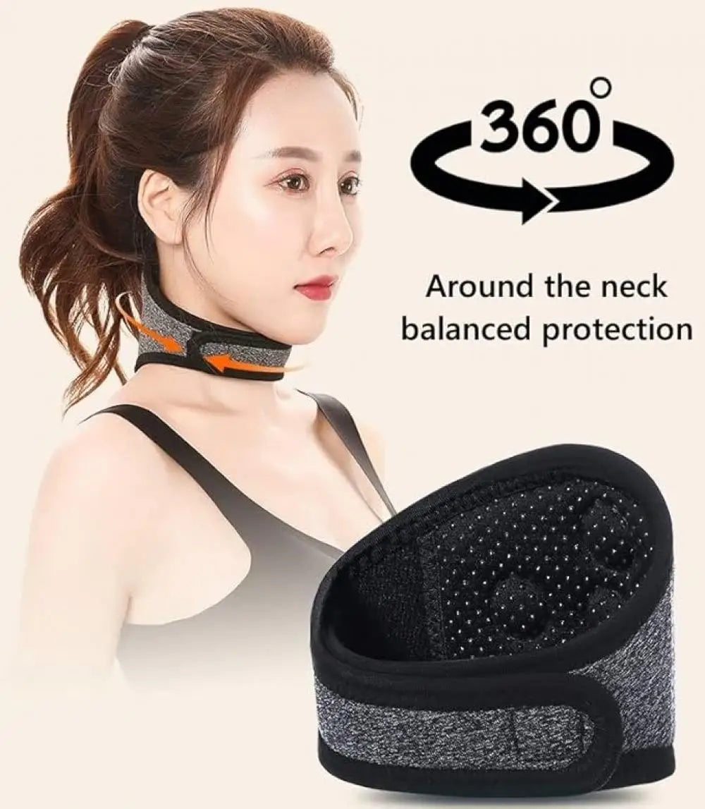 Self-Heating Neck Support Braces for Neck Pain Relief Stiffness 360 Degree Protection Adjustable Velcro Magnetic Therapy Belt