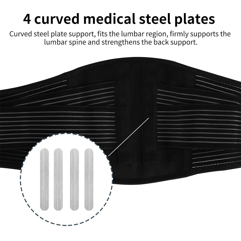 Self-heating Lumbar Magnet Belt,Thermal Magnetic Therapy Tourmaline Lower Back Waist Support Belt Brace for Pain Relief Sciatica