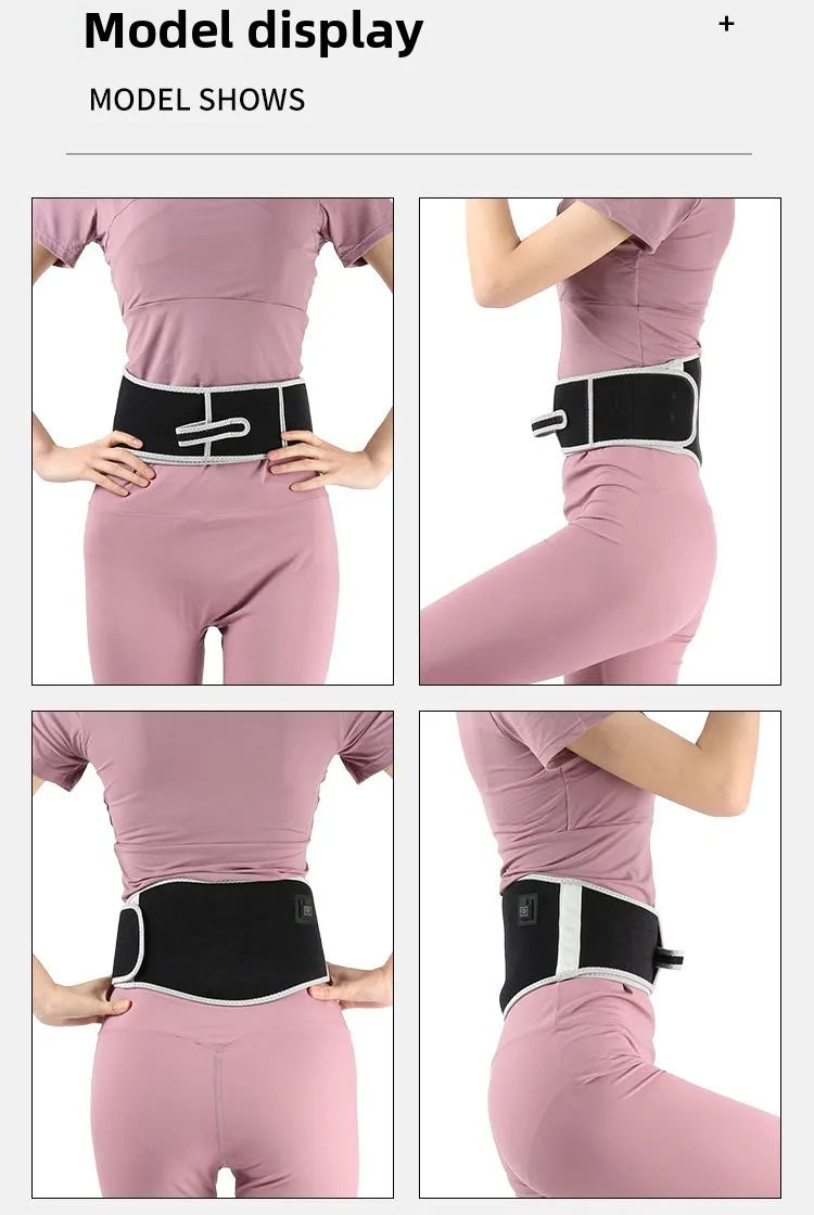 USB Electric Heating Warmer Hot Waist Lumbar Back Pad Belt Protector Brace Band Support Massager Anti Pain Relief Therapy Tool