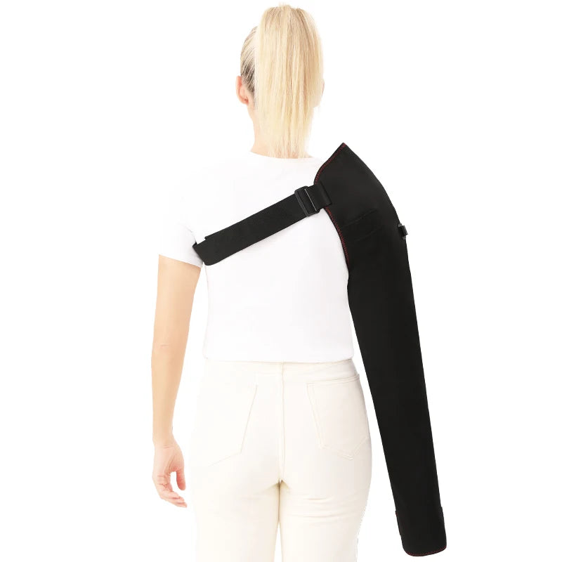 Shoulder Arm Massage Heating Brace Long Heated Elbow Heating Support 3 Vibration Heat Settings Shoulder Wrap for Frozen Shoulder