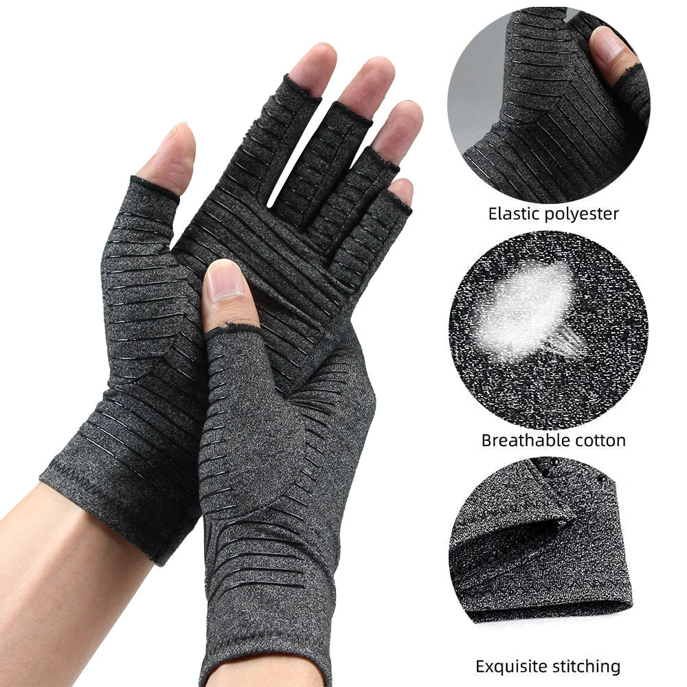 Compression Arthritis Gloves Premium Arthritic Joint Pain Relief Hand Gloves Therapy Carpal Tunnel Wrist Support,Fingerless Glov