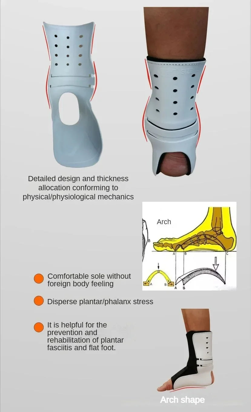 Drop Foot Orthosis Adjustable Left Right Ankle Sprain Orthosis Stabilizer Foot Protector for Hemiplegia Corrector Rehabilitation