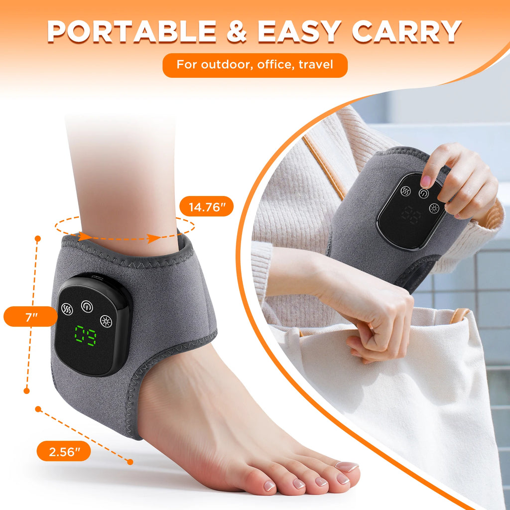 New Heating Wrist Guard Electric Hot Compress Vibration Massage Hand Wrist & Foot Ankle Guard Band Carpal Wrap Support Brace