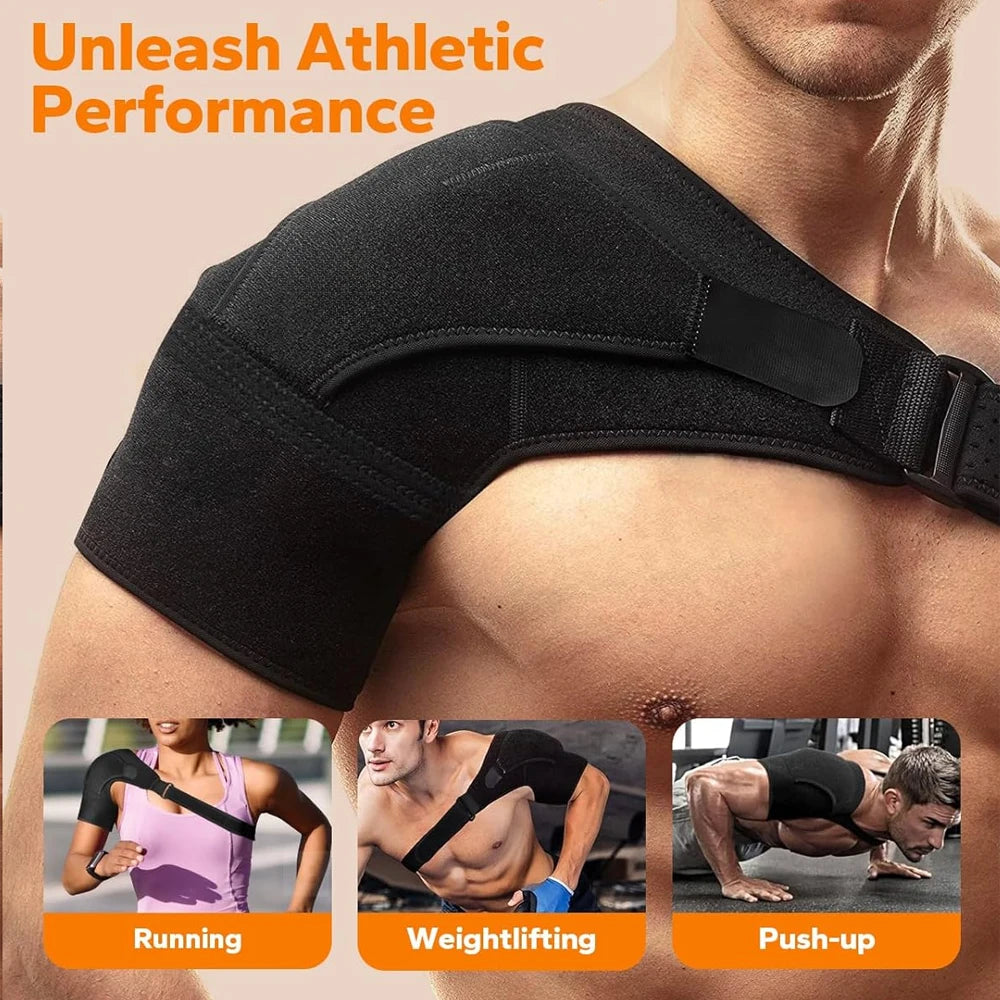 Recovery Shoulder Brace for Men & Women, Adjustable Shoulder Support Sleeve for Torn Rotator Cuff AC Joint Relief Arm Stability