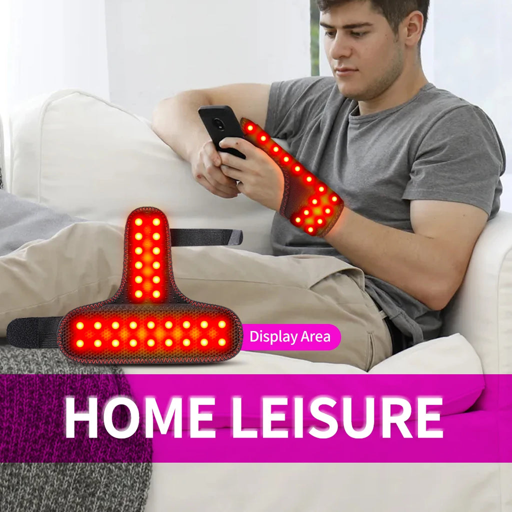 Electric Heating Wrist Vibration Pad with Three Gear Hot Compress USB Massager for Tendonitis Relief Wrist Support Relax Brace