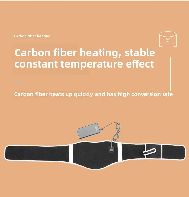 USB Electric Heating Warmer Hot Waist Lumbar Back Pad Belt Protector Brace Band Support Massager Anti Pain Relief Therapy Tool