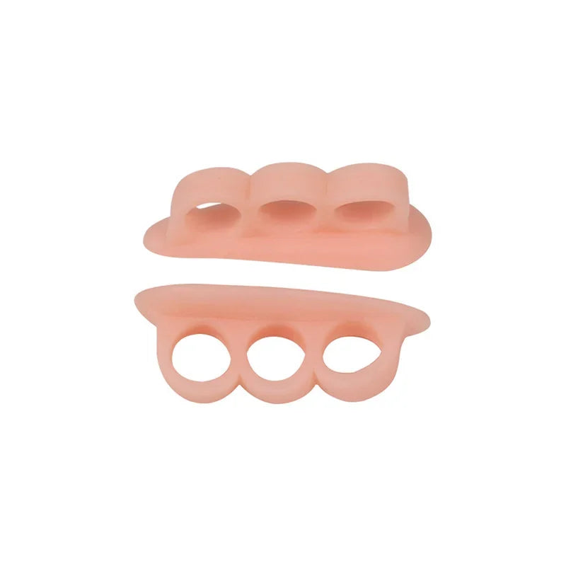 1 Pair Set Hammertoe Corrector Gel Toe Straighteners With 3 Separator Loops - Realign Bent, Crooked, Curled, Claw, Hammer Toes