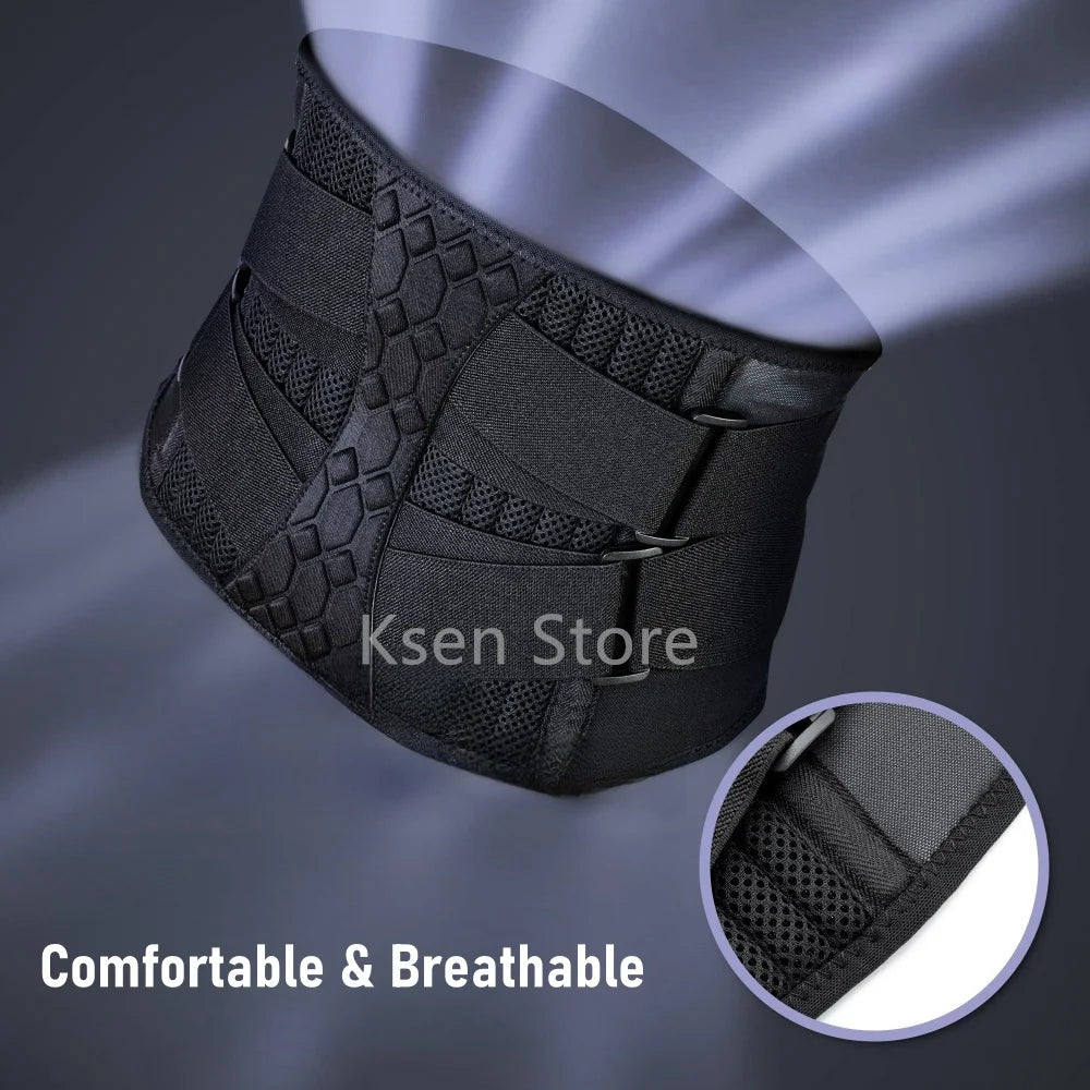 Adjustable Waist Support Lumbar Back Belt Lower Back Brace for Back Pain Relief Lumbar Spine Strap with 10 Stays Waist Protector