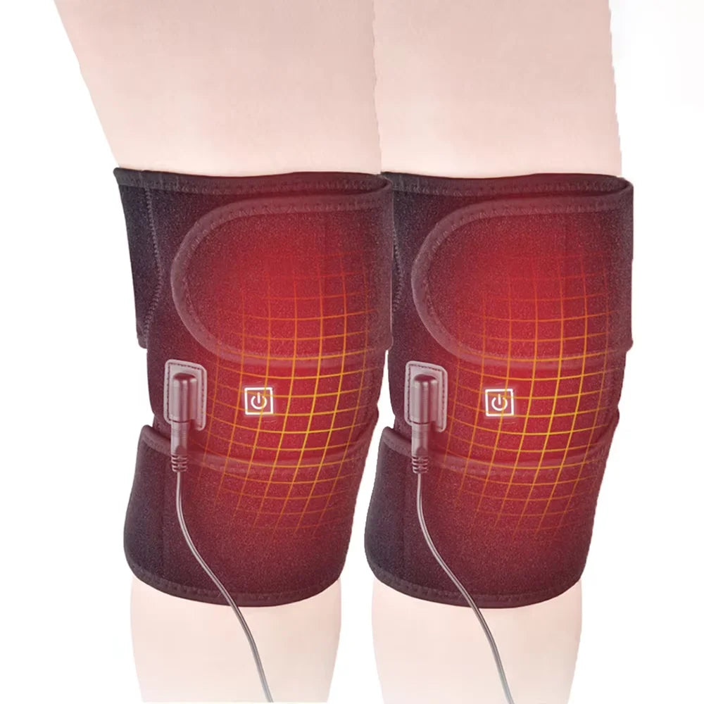 Electric Knee Heating Pad USB 3-gear Heated Knee Brace Support for Knee Joint Relaxation and Old Cold Leg Knee Warmer