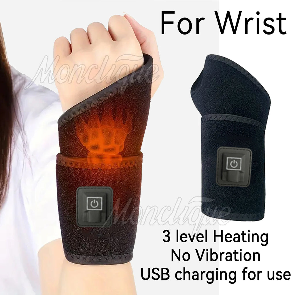 Electric Wrist Brace and Ankle Brace with Adjustable Hot Compress Massage Ankle Guard Band Carpal Tunnel Foot Protection Support