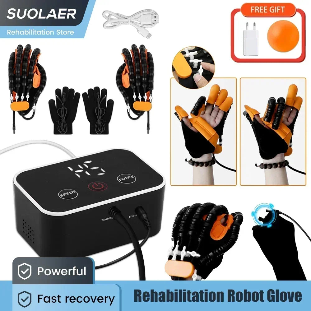 Stroke Hemiplegia Rehabilitation Robot Gloves Hand Finger Training Massage Gloves Rehabilitation Hand Function Recovery Device