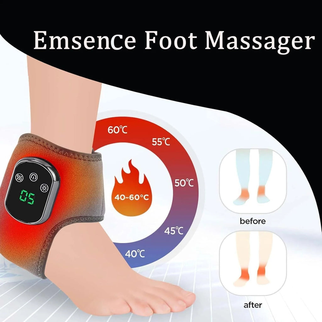Electric Wrist Brace with Adjustable Hot Compress Vibration Massage Ankle Guard Band Carpal Tunnel Hand Foot Protection Tool