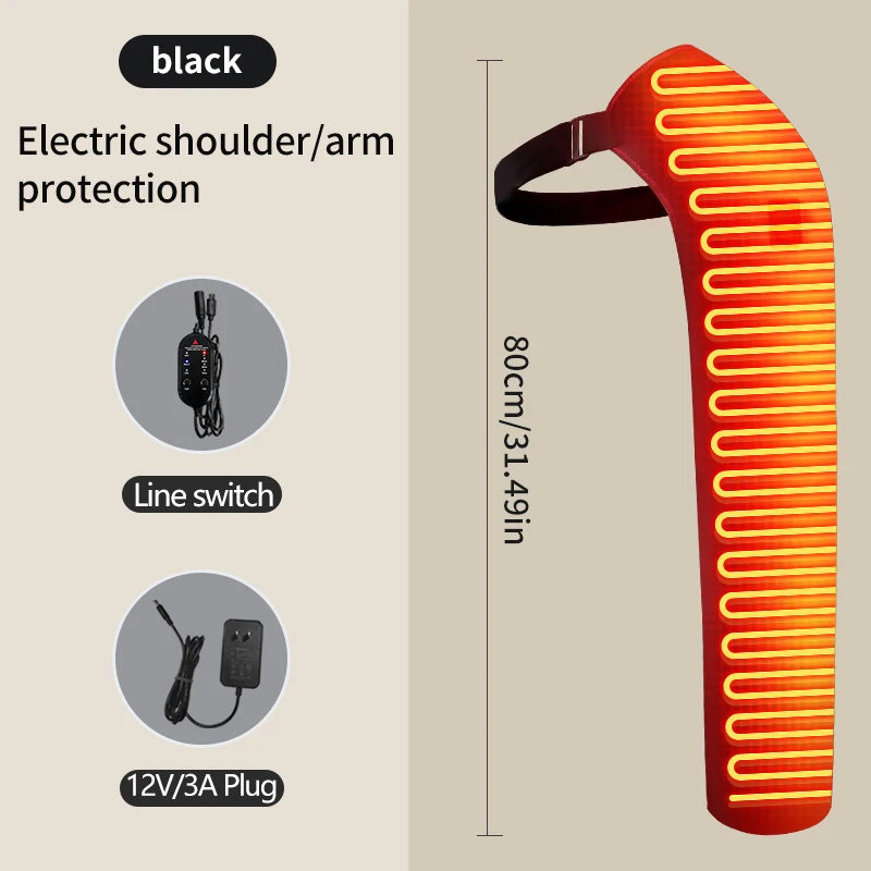 Shoulder Arm Massage Heating Brace Long Heated Elbow Heating Support 3 Vibration Heat Settings Shoulder Wrap for Frozen Shoulder