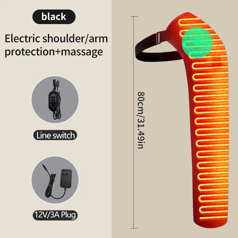 Shoulder Arm Massage Heating Brace Long Heated Elbow Heating Support 3 Vibration Heat Settings Shoulder Wrap for Frozen Shoulder