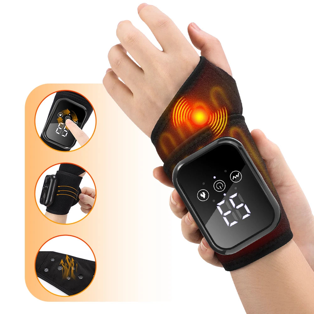 Electric Foot Ankle Massager with Heat Vibration Ankle Heating Pad for Achilles Tendonitis Plantar Fasciitis Hand Wrist Massager