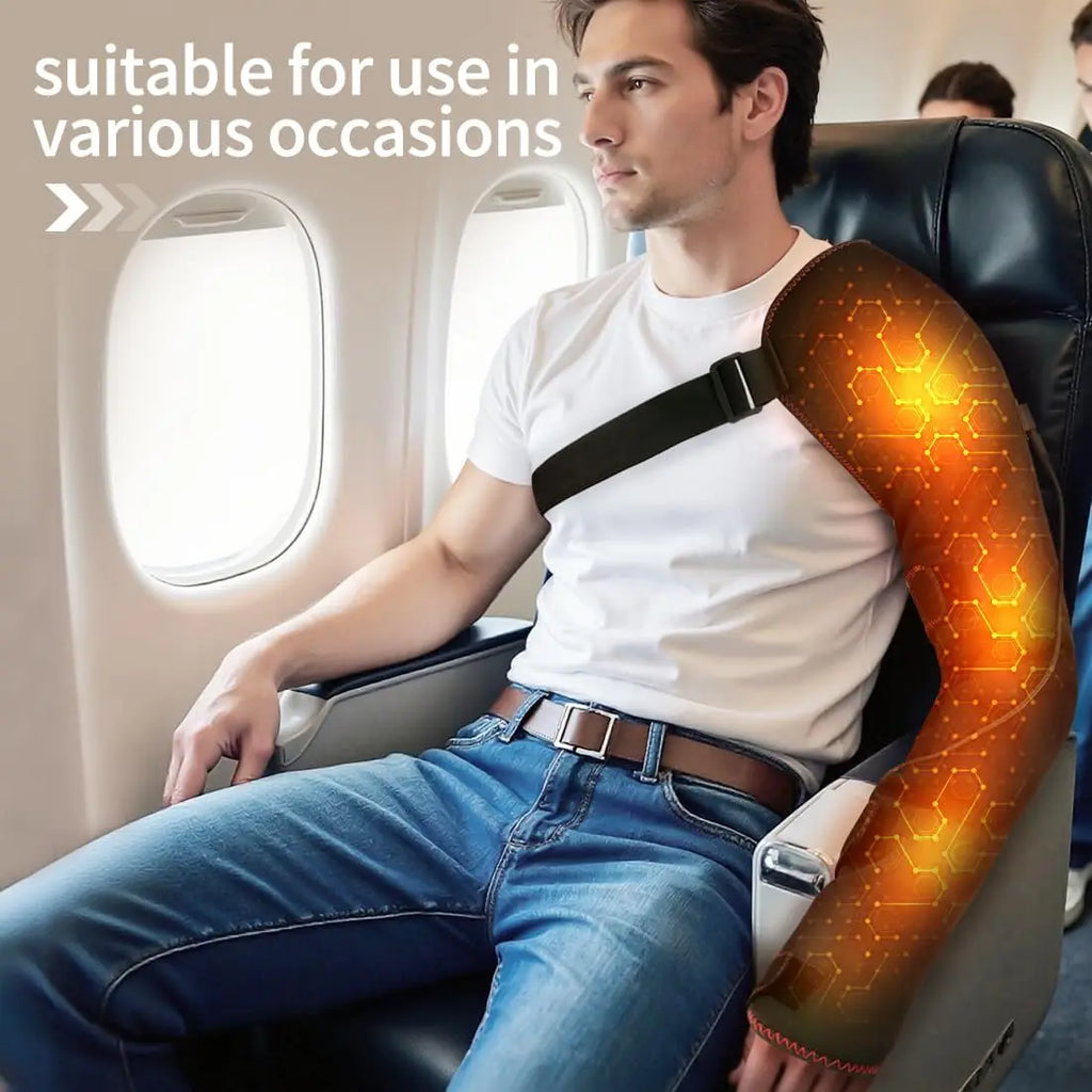 Shoulder Arm Massage Heating Brace Long Heated Elbow Heating Support 3 Vibration Heat Settings Shoulder Wrap for Frozen Shoulder