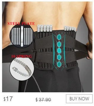 Lower Back Brace Women Men Lumbar Support Belt with 4 Support Stays Back Pain Relief for Sciatica Scoliosis Herniated Disc