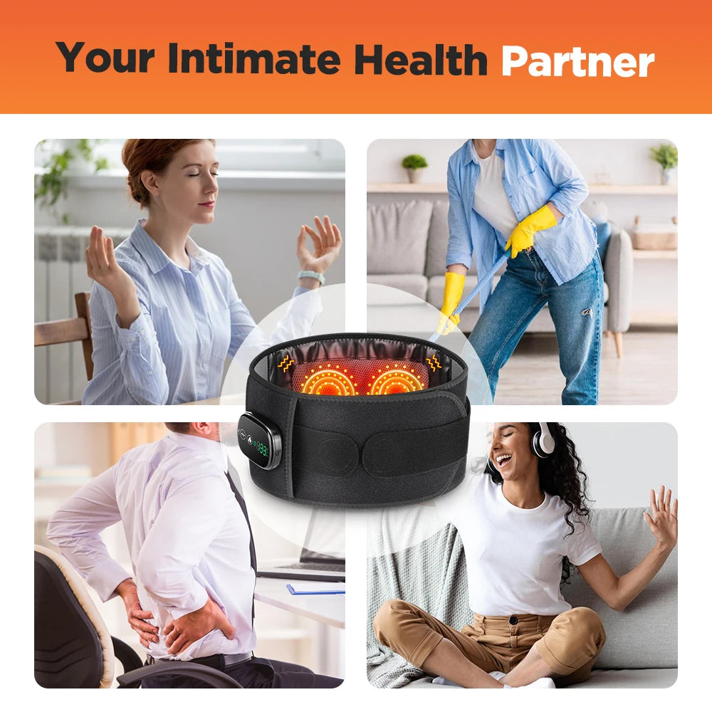 Heat Lumbar Brace Support Massager Waist Massager Back Belt Heath Care Comfortable Material for Office Workers Home Use