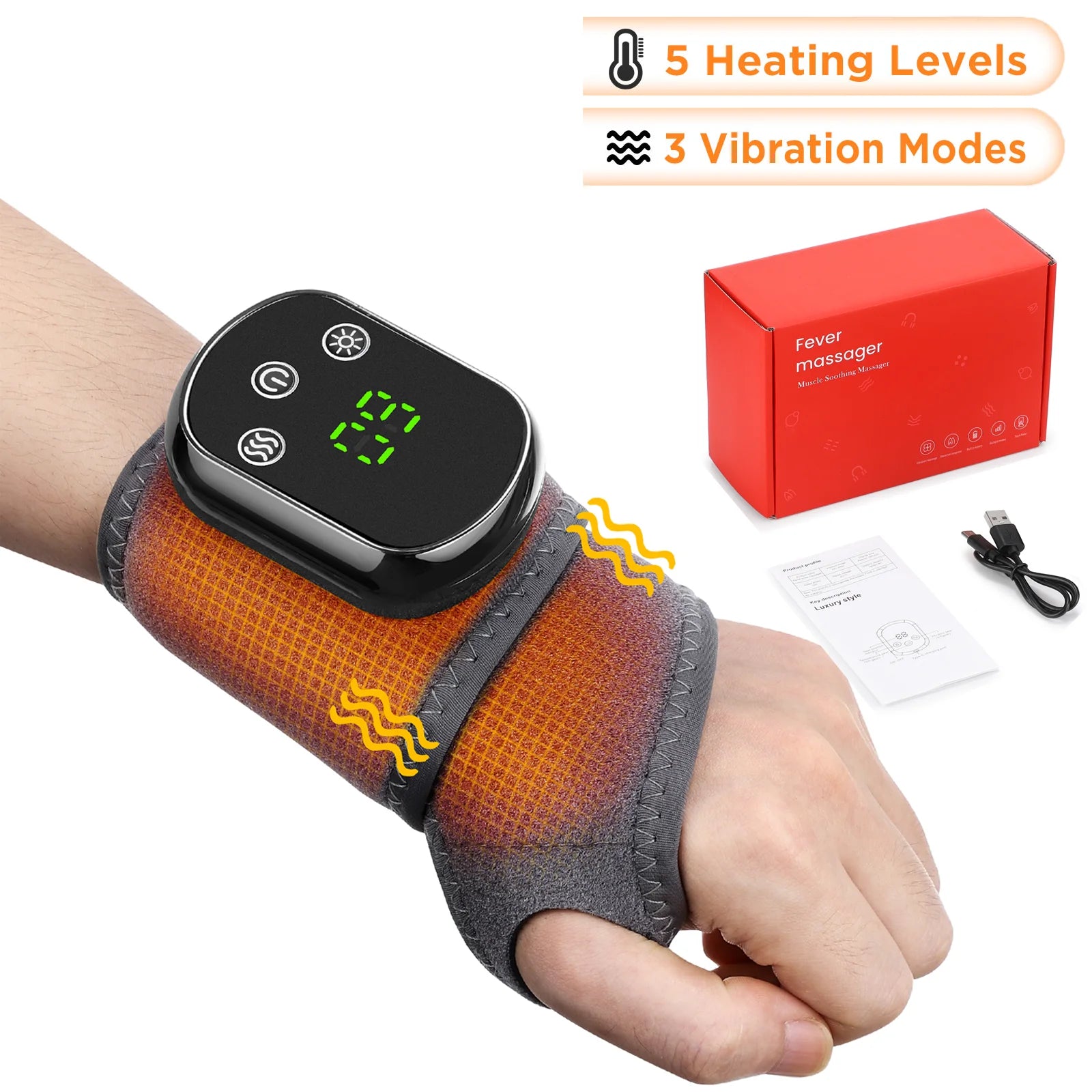 Electric Foot Ankle Massager with Heat Vibration Ankle Heating Pad for Achilles Tendonitis Plantar Fasciitis Hand Wrist Massager